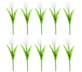 10Pcs Creative Simulated Tulip Flower Rustic Silk Flower Bouquet of Artificial Plants Artificial Plants Lightweight