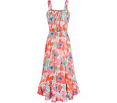 Vestido de playa con estampado de moda de verano para mujer, vestido de tirantes bohemio