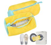 Bolsa Lavadora Zapatillas,Protección Múltiple Bolsa Para Lavar Zapatillas En Lavadora,Reutilizable Bolsa Lavar Zapatillas Lavadora,Proteger los zapatos de daños (2 Piezas-Amarillo)