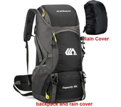 Mochila de viaje para hombre de 50 litros, mochila grande para senderismo, impermeable, deportes al aire libre Montañismo