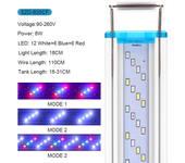 Super Slim LEDs Aquarium Lighting Aquatic Plant Light 18-71CM Extensible Waterproof Clip on Lamp For Fish Tank Blue white light