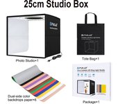PULUZ Photography Soft Shooting Tent Box 80 60 40 30 25cm Studio Photo Ring LED Light Box Tabletop Lightbox Colors Backgrounds