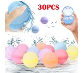 10-30Pcs Reusable Balloons Adults Outdoor Activities, Kids Pool Beach Bath Toys Water Bomb for Summer Games