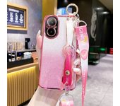 Pulsera y cuerda Transparencia Con Papel flash Dos en uno Carcasa del teléfono móvil Aplicable Realme C67 -4G Funda