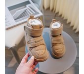 Kids Winter Velvet Warm Boots Baby Leather Snow Shoes Toddler Casual Sneakers Childrens Girls Boys Waterproof Shoes