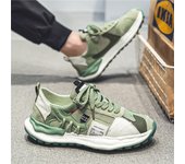 Zapatillas deportivas para hombre Zapatos casuales transpirables Cien Zapatillas para correr al aire libre Malla con cordones