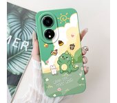 For Honor X5 Plus HonorX5 Phone Case Soft Matte Silicone Capa Huawei Honor X5Plus Funda Goothic Style Cartoon Flower Back Cover