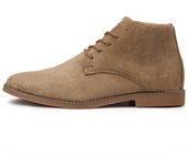 British Style Brown Men’s Suede Leather Boots Comfort Chelsea Boots Men Lace-Up Pointed Ankle Boots For Men botas para hombre