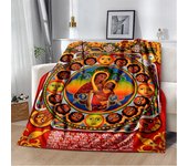 Ethiopian Painting Art Africa Blanket,Soft Throw Blanket for Home Bedroom Bed Sofa Picnic Travel Office Rest Cover Blanket Kids