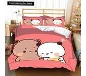 Kawaii Bubu and Dudu 3D Printing Anime Bedding Set Duvet Cover Comforter Bed Single Twin Full King Queen Size Bedding Set Kids