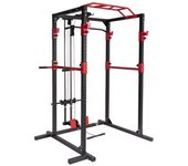Jaula Musculacion Ajustable,Jaula de Potencia Multifuncional,Jaula de Sentadillas con Barra de Dominadas, Estación de Dips y Remo,Multipower Maquina Gym Gimnasio en Casa para Entrenamiento