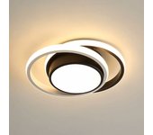 LED Ceiling Lamp,26W Modern Ceiling Lamp,Lamp with 2 Acrylic Metal Rings,for Living Room,Bedroom,Study,3500K Warm White Light