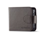 Cases for Galaxy Z Flip 4 Wallet Case, Business Style Premium PU Leather Galaxy Z Flip 4 Card Holders Women Men Protective Phone Case for Samsung Galaxy Z Flip 5 5G，grey