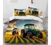 3D Car Tractor Truck Series Comforter Bedding Set,Duvet Cover Bed Set Quilt Cover Pillowcase,King Queen Size Bedding Set Kids 3D