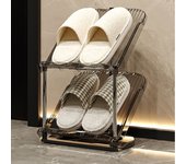 Multi-layer Shoe Shelf Organizer Space Saving Stackable Shoe Storage Rack Transparent Detachable Skinny Shoe Stand Entry Door