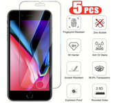 5Pcs Premium Tempered Glass For iPhone 7 8 6 6s Plus Screen Protector For SE 2020 2022