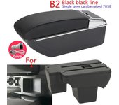 box For VW Polo Armrest Dedicated 2020-2024 Storage Box Retrofit parts Car Accessories