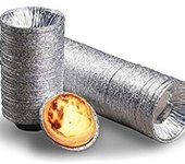 250 Uds. Tazas circulares desechables de molde para tarta de huevo y magdalenas de papel de aluminio para hornear