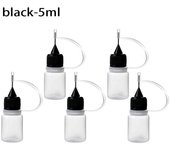 5 Pcs Plastic Squeezable Applicator Bottle,Dropper Bottles with Needle Tip Caps for Eye Glue Liquid 5/10/20/30/50/100ml