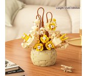 Flower Basket Succulents Building Blocks Everlasting Flower Bonsai Gardens Romantic Bricks DIY Potted Plants Model Kids Kits Toy