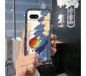 protective TPU Phone Case For Google Pixel 7A Shockproof Full wrap Cartoon Dirt-resistant Card bag Graffiti Durable Cute
