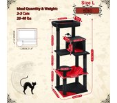 Árbol para gatos de lujo torre de juego grande centro de actividad estable y estable árbol para gatos con hamaca y bonita casa