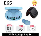 E6S TWS Wireless Headphones IN-Ear Stereo Noise Cancelling Sports Bluetooth Earphones LED Display With Mic Music Gaming Earbuds