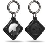 Carbon Fiber Pattern Protective Case for Apple Air Tags with Keychain Air Tag Case for Luggage Dog Collar Keys
