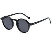 Gafas de sol redondas pequeñas para mujer, gafas de sol marrones de diseñador de marca Vintage, gafas de sol con montura redonda y remaches para mujer UV400
