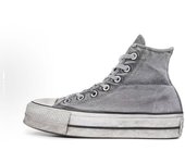 Buroalma Zapatillas  Plataforma Chuck Taylor All Star Plataforma bota Blanca | Clásicas y elegantes | Estilo Retro Urbano