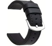 Correas de reloj inteligentes de piel sintética compatibles con Samsung, Huawei, Garmin, HuaMi Amazfit - Correa de reloj universal de liberación rápida de 20 mm y 22 mm, pulsera de repuesto con diseño deportivo cosido a mano