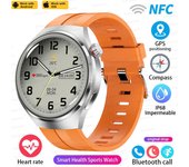 2024 Nuevo Reloj inteligente  Hombres y mujeres de 1,53 inch de pantalla completa 360*360 HD AMOLED, llamada bluetooth,NFC, rastreador GPS,IP68 impermeable,Reloj de presión arterial de azúcar en sangre,Reloj de ejercicio y Fitness Para Android IOS
