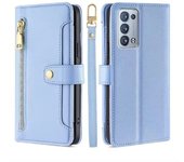 Moda Multifuncional Cremallera Magnético Funda de Cuero PU Solapa OPPO Reno 6 Pro+/Plus 5G, Cuerda Colgante Funda protectora