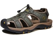 Sandalias de verano para hombre, sandalias huecas, zapatillas, zapatos de playa con punta