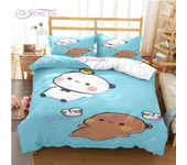 3pcs Bedding Set Cartoon Bubu and Dudu Series Design Home Textile Duvet Cover Pillow Case Kid Teen Girl Bedding Lover Covers Set