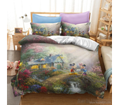 Cute  & Minnie Mouse Love Child Duvet Cover Set HD Comforter Cover Bedclothes for Kids Bedding Sets Bedroom Decor
