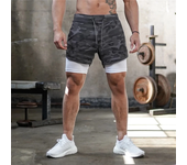 Pantalones cortos de gimnasio 2 en 1 para hombre, ropa deportiva de gran tamaño para correr, entrenamiento, baloncesto, Jogging,