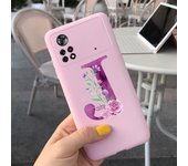 For Xiaomi Poco X4 Pro 5G Case Soft Letters Alphabet Painted Phone Cover For Xiaomi Poco M4 Pro 4G Funda PocoX4 M4 Pro 2022 Capa