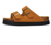 Zapatillas con hebilla de fondo grueso de 4cm para mujer, zapatillas cómodas de moda de marca clásica, 35 ~ 45