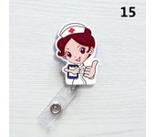 1PC Cartoon ID Name Card Badge Reel Retractable Clips Card Holder Clip Badge Holder Clip Office Supplies Name Card Holder