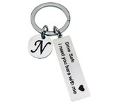 Drive Safe Keychains A-Z Initials Letters Men Women Stainless Steel Key Chain Birthday Chritsmas Father's Day Gifts Jewelry