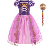 Kid Princess Dress Girl Summer Fancy Party Clothes Girls Aurora Rapunzel Cinderella Sleeping Beauty Christmas Carnival Costume