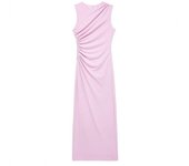 OUWU-  Primavera Sin Mangas Nueva Fiesta Maxi Vestido Largo Decorativo Ajustado Flauta De Malla Vestido Plisado Elegante Vestido De Ropa De Trabajo De Oficina
