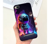 Flower Cover For Xiaomi Redmi 4A 4x Beautiful Moon Night Black Cat Phone Case For Redmi 4x Redmi4a Protection Coque Funda Capas