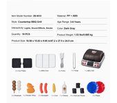 SucceBuy Wooden Play Barbecue Toy Grill, Kids Grill Playset with Play Food & Grilling Tools (21 PCS), Wooden Kitchen Accessory, Pretend Play Cooking Toy for Toddlers Boys & Girls 3+, Gift