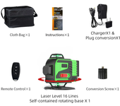 3D/4D Laser Level 12/16 Lines nivel a laser 16 Lines Laser profesional Level green line Self-leveling 360 autonivelant