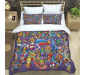 Cute cartoon Super Zings Bedding Sets exquisite bed supplies set duvet cover comforter set bedding set luxury Birthday Gift
