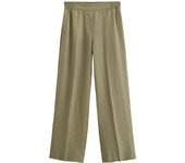 OUWU- Las Mujeres De Un Solo Pecho De Solapa De Manga Corta Corbata Camisa Adornada Calle Commuter Pantalones Elegante Color Sólido Traje Casual Tarjeta Verde Temperamento Conjunto De Dos Piezas