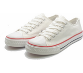 Zapatilla de lona baja con cordón para mujer