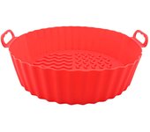 1Pcs Silicone Air Fryer Pot Tray BBQ Barbecue Pad Plate Airfryer Oven Baking Mold Pot Food Safe Reusable Air Fryer Pan